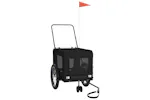 Vidaxl Pet Bike Trailer Black Oxford Fabric And Iron Vidaxl Pet Bike Trailer Black Oxford Fabric And Iron