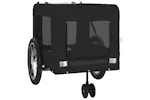 Vidaxl Pet Bike Trailer Black Oxford Fabric And Iron Vidaxl Pet Bike Trailer Black Oxford Fabric And Iron