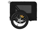 Vidaxl Pet Bike Trailer Black Oxford Fabric And Iron Vidaxl Pet Bike Trailer Black Oxford Fabric And Iron