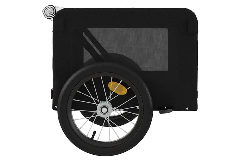 Vidaxl Pet Bike Trailer Black Oxford Fabric And Iron Vidaxl Pet Bike Trailer Black Oxford Fabric And Iron