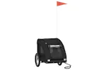 Vidaxl Pet Bike Trailer Black Oxford Fabric And Iron Vidaxl Pet Bike Trailer Black Oxford Fabric And Iron