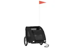 Vidaxl Pet Bike Trailer Black Oxford Fabric And Iron Vidaxl Pet Bike Trailer Black Oxford Fabric And Iron