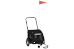 Vidaxl Pet Bike Trailer Black Oxford Fabric And Iron Vidaxl Pet Bike Trailer Black Oxford Fabric And Iron