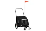 Vidaxl Pet Bike Trailer Black Oxford Fabric And Iron Vidaxl Pet Bike Trailer Black Oxford Fabric And Iron