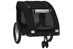 Vidaxl Pet Bike Trailer Black Oxford Fabric And Iron Vidaxl Pet Bike Trailer Black Oxford Fabric And Iron