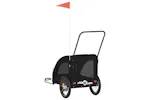 Vidaxl Pet Bike Trailer Black Oxford Fabric And Iron Vidaxl Pet Bike Trailer Black Oxford Fabric And Iron