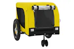 Vidaxl Pet Bike Trailer Yellow And Black Oxford Fabric And Iron Vidaxl Pet Bike Trailer Yellow And Black Oxford Fabric And Iron