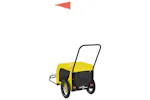 Vidaxl Pet Bike Trailer Yellow And Black Oxford Fabric And Iron Vidaxl Pet Bike Trailer Yellow And Black Oxford Fabric And Iron
