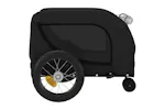 Vidaxl Pet Bike Trailer Black Oxford Fabric And Iron Vidaxl Pet Bike Trailer Black Oxford Fabric And Iron