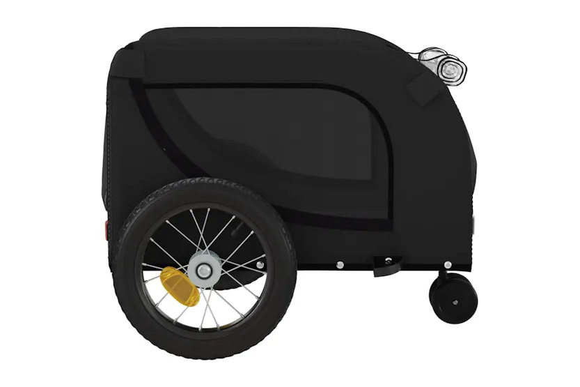 Vidaxl Pet Bike Trailer Black Oxford Fabric And Iron Vidaxl Pet Bike Trailer Black Oxford Fabric And Iron