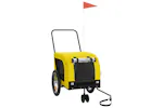 Vidaxl Pet Bike Trailer Yellow And Black Oxford Fabric And Iron Vidaxl Pet Bike Trailer Yellow And Black Oxford Fabric And Iron