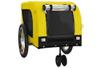 Vidaxl Pet Bike Trailer Yellow And Black Oxford Fabric And Iron Vidaxl Pet Bike Trailer Yellow And Black Oxford Fabric And Iron