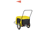 Vidaxl Pet Bike Trailer Yellow And Black Oxford Fabric And Iron Vidaxl Pet Bike Trailer Yellow And Black Oxford Fabric And Iron
