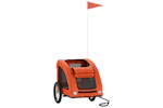 Vidaxl Pet Bike Trailer Orange Oxford Fabric And Iron Vidaxl Pet Bike Trailer Orange Oxford Fabric And Iron