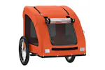 Vidaxl Pet Bike Trailer Orange Oxford Fabric And Iron Vidaxl Pet Bike Trailer Orange Oxford Fabric And Iron