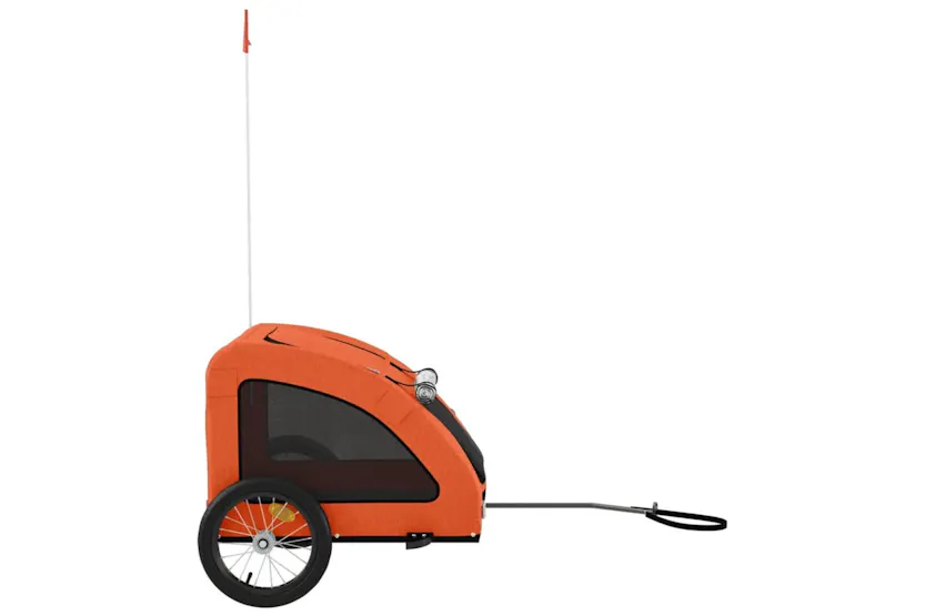 Vidaxl Pet Bike Trailer Orange Oxford Fabric And Iron Vidaxl Pet Bike Trailer Orange Oxford Fabric And Iron