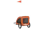 Vidaxl Pet Bike Trailer Orange Oxford Fabric And Iron Vidaxl Pet Bike Trailer Orange Oxford Fabric And Iron