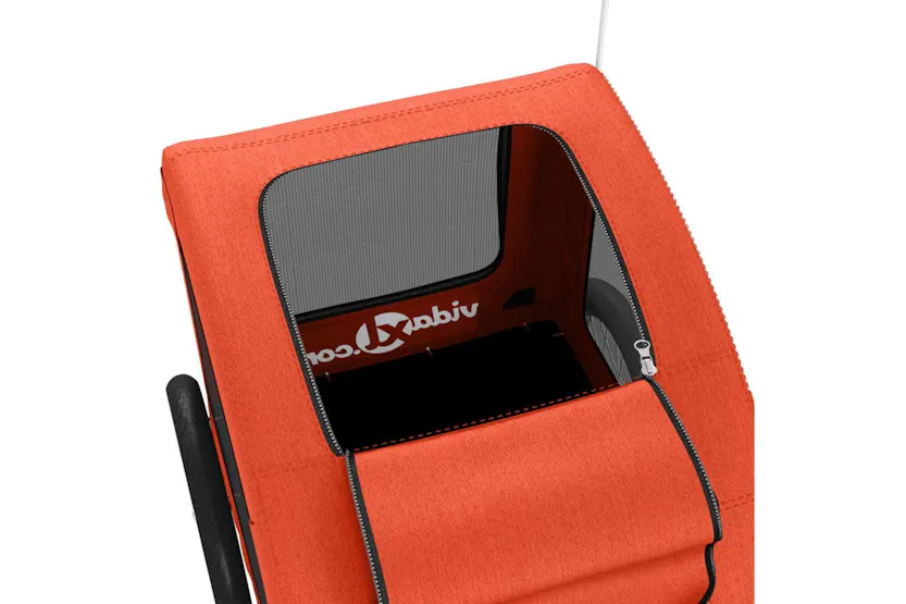 Vidaxl Pet Bike Trailer Orange Oxford Fabric And Iron Vidaxl Pet Bike Trailer Orange Oxford Fabric And Iron