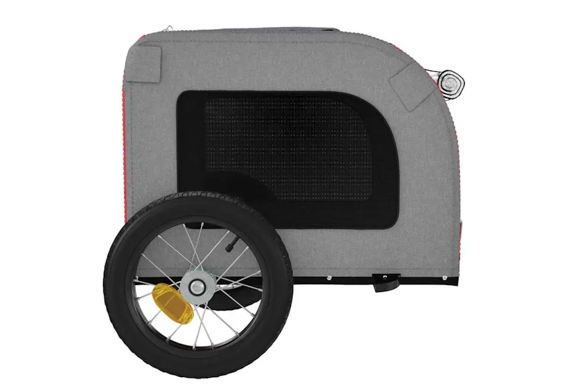 Vidaxl Pet Bike Trailer Red And Grey Oxford Fabric And Iron Vidaxl Pet Bike Trailer Red And Grey Oxford Fabric And Iron