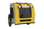 Vidaxl Pet Bike Trailer Yellow And Grey Oxford Fabric And Iron Vidaxl Pet Bike Trailer Yellow And Grey Oxford Fabric And Iron