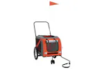 Vidaxl Pet Bike Trailer Orange And Grey Oxford Fabric And Iron Vidaxl Pet Bike Trailer Orange And Grey Oxford Fabric And Iron