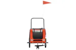 Vidaxl Pet Bike Trailer Orange And Grey Oxford Fabric And Iron Vidaxl Pet Bike Trailer Orange And Grey Oxford Fabric And Iron