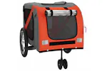 Vidaxl Pet Bike Trailer Orange And Grey Oxford Fabric And Iron Vidaxl Pet Bike Trailer Orange And Grey Oxford Fabric And Iron
