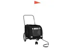 Vidaxl Pet Bike Trailer Black Oxford Fabric And Iron Vidaxl Pet Bike Trailer Black Oxford Fabric And Iron