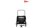 Vidaxl Pet Bike Trailer Black Oxford Fabric And Iron Vidaxl Pet Bike Trailer Black Oxford Fabric And Iron