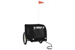 Vidaxl Pet Bike Trailer Black Oxford Fabric And Iron Vidaxl Pet Bike Trailer Black Oxford Fabric And Iron