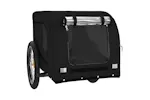 Vidaxl Pet Bike Trailer Black Oxford Fabric And Iron Vidaxl Pet Bike Trailer Black Oxford Fabric And Iron