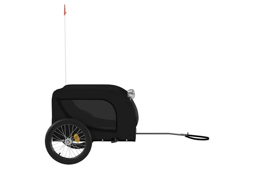Vidaxl Pet Bike Trailer Black Oxford Fabric And Iron Vidaxl Pet Bike Trailer Black Oxford Fabric And Iron