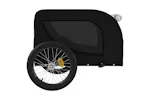 Vidaxl Pet Bike Trailer Black Oxford Fabric And Iron Vidaxl Pet Bike Trailer Black Oxford Fabric And Iron