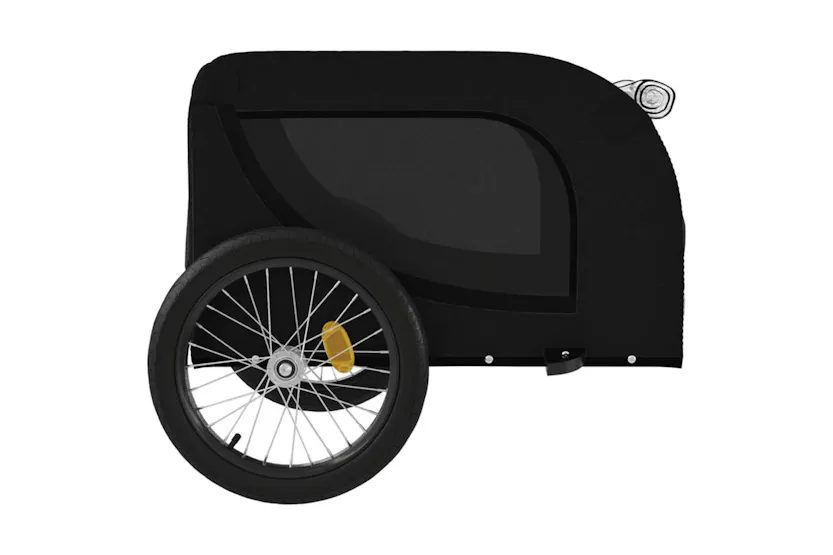 Vidaxl Pet Bike Trailer Black Oxford Fabric And Iron Vidaxl Pet Bike Trailer Black Oxford Fabric And Iron