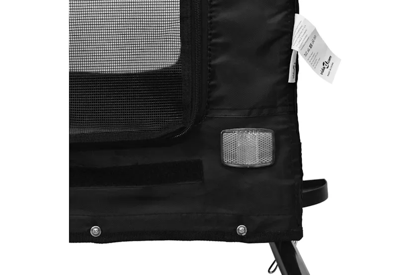 Vidaxl Pet Bike Trailer Black Oxford Fabric And Iron Vidaxl Pet Bike Trailer Black Oxford Fabric And Iron