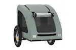 Vidaxl Pet Bike Trailer Grey Oxford Fabric And Iron Vidaxl Pet Bike Trailer Grey Oxford Fabric And Iron