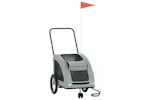 Vidaxl Pet Bike Trailer Grey Oxford Fabric And Iron Vidaxl Pet Bike Trailer Grey Oxford Fabric And Iron