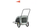 Vidaxl Pet Bike Trailer Grey Oxford Fabric And Iron Vidaxl Pet Bike Trailer Grey Oxford Fabric And Iron