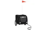 Vidaxl Pet Bike Trailer Black Oxford Fabric And Iron Vidaxl Pet Bike Trailer Black Oxford Fabric And Iron