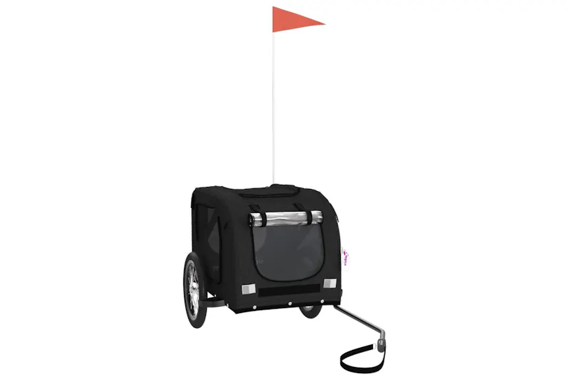 Vidaxl Pet Bike Trailer Black Oxford Fabric And Iron Vidaxl Pet Bike Trailer Black Oxford Fabric And Iron