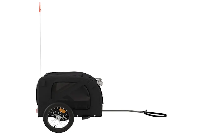 Vidaxl Pet Bike Trailer Black Oxford Fabric And Iron Vidaxl Pet Bike Trailer Black Oxford Fabric And Iron