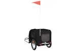 Vidaxl Pet Bike Trailer Black Oxford Fabric And Iron Vidaxl Pet Bike Trailer Black Oxford Fabric And Iron