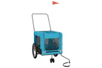 Vidaxl Pet Bike Trailer Blue And Black Oxford Fabric And Iron Vidaxl Pet Bike Trailer Blue And Black Oxford Fabric And Iron