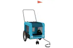 Vidaxl Pet Bike Trailer Blue And Black Oxford Fabric And Iron Vidaxl Pet Bike Trailer Blue And Black Oxford Fabric And Iron