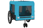 Vidaxl Pet Bike Trailer Blue And Black Oxford Fabric And Iron Vidaxl Pet Bike Trailer Blue And Black Oxford Fabric And Iron