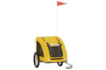 Vidaxl Pet Bike Trailer Yellow Oxford Fabric And Iron Vidaxl Pet Bike Trailer Yellow Oxford Fabric And Iron