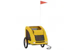 Vidaxl Pet Bike Trailer Yellow Oxford Fabric And Iron Vidaxl Pet Bike Trailer Yellow Oxford Fabric And Iron