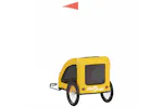 Vidaxl Pet Bike Trailer Yellow Oxford Fabric And Iron Vidaxl Pet Bike Trailer Yellow Oxford Fabric And Iron