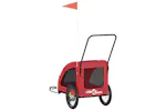 Vidaxl Pet Bike Trailer Red Oxford Fabric And Iron Vidaxl Pet Bike Trailer Red Oxford Fabric And Iron
