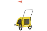 Vidaxl Pet Bike Trailer Yellow Oxford Fabric And Iron Vidaxl Pet Bike Trailer Yellow Oxford Fabric And Iron